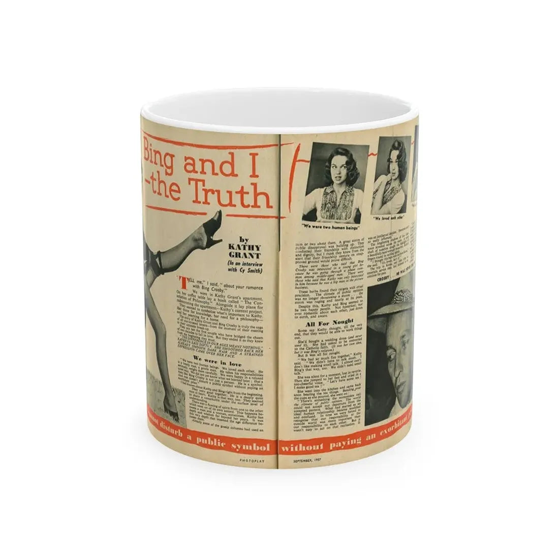 Kathryn Grant #124 (Vintage Female Icon) White Coffee Mug 11oz - Go Mug Yourself