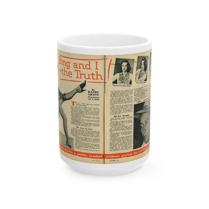 Kathryn Grant #124 (Vintage Female Icon) White Coffee Mug 15oz - Go Mug Yourself