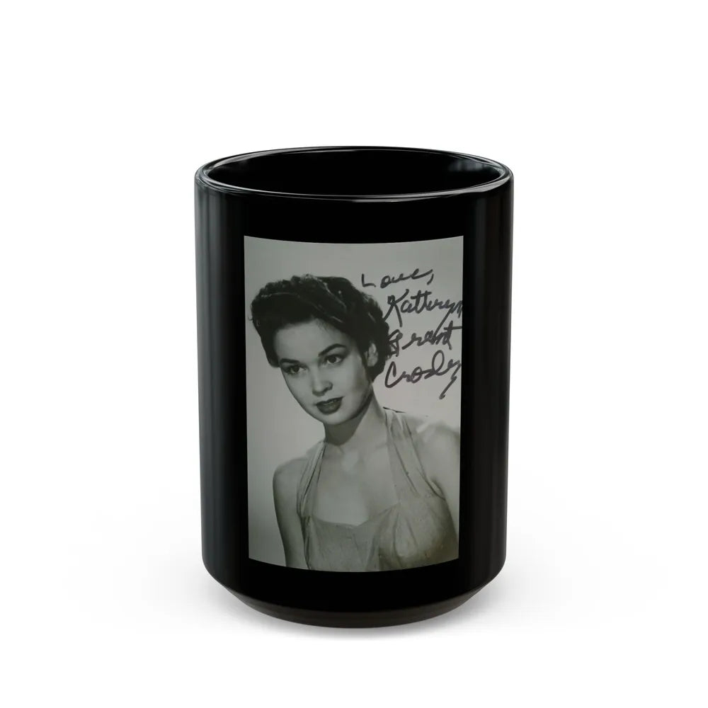 Kathryn Grant #126 (Vintage Female Icon) Black Coffee Mug-15oz-Go Mug Yourself