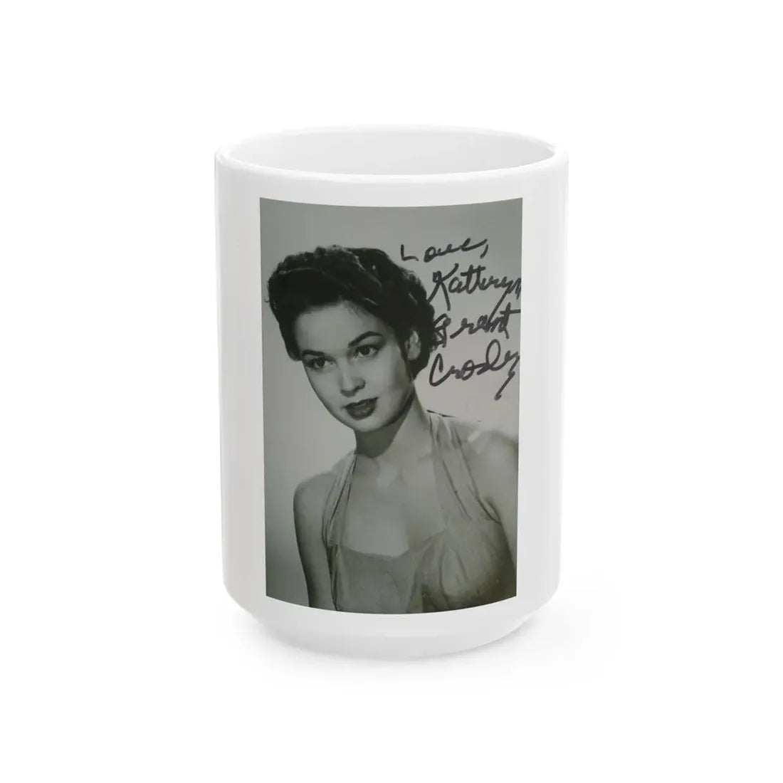 Kathryn Grant #126 (Vintage Female Icon) White Coffee Mug 15oz - Go Mug Yourself