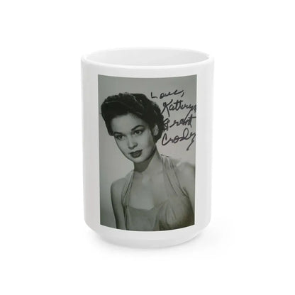 Kathryn Grant #126 (Vintage Female Icon) White Coffee Mug 15oz - Go Mug Yourself