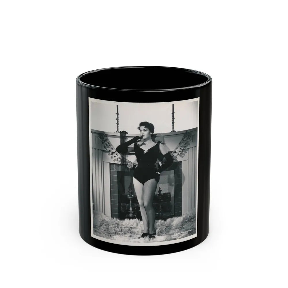 Kathryn Grant #127 (Vintage Female Icon) Black Coffee Mug-11oz-Go Mug Yourself