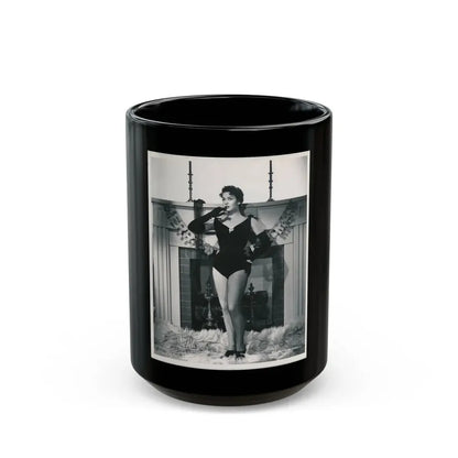 Kathryn Grant #127 (Vintage Female Icon) Black Coffee Mug 15oz - Go Mug Yourself