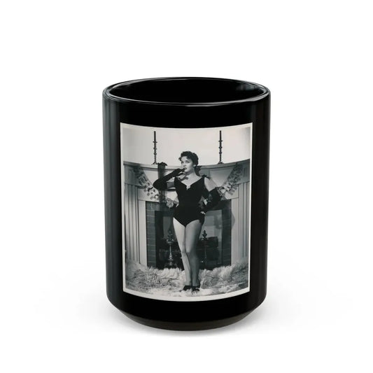 Kathryn Grant #127 (Vintage Female Icon) Black Coffee Mug 15oz - Go Mug Yourself