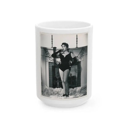 Kathryn Grant #127 (Vintage Female Icon) White Coffee Mug 15oz - Go Mug Yourself