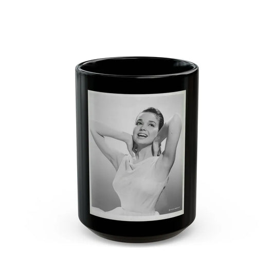 Kathryn Grant #128 (Vintage Female Icon) Black Coffee Mug-15oz-Go Mug Yourself