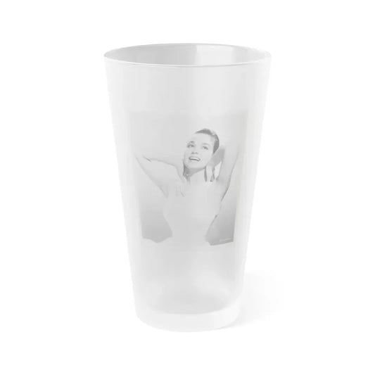 Kathryn Grant #128 (Vintage Female Icon) Frosted Pint Glass 16oz 16oz Frosted - Go Mug Yourself