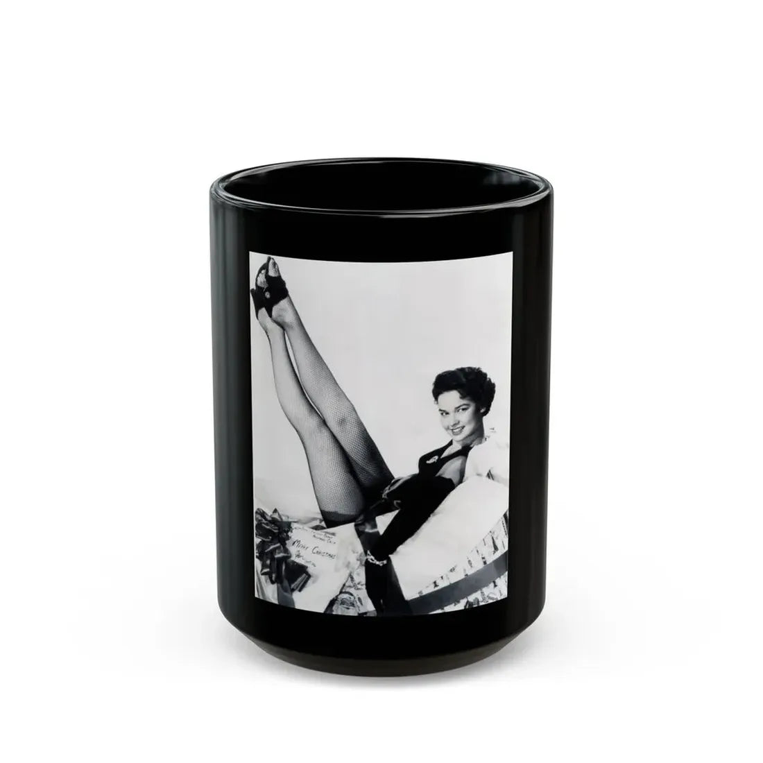 Kathryn Grant #131 (Vintage Female Icon) Black Coffee Mug 15oz - Go Mug Yourself
