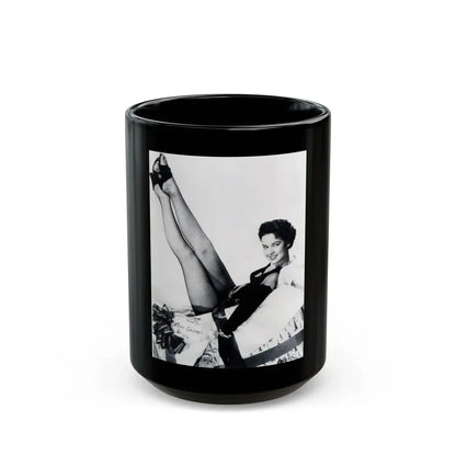 Kathryn Grant #131 (Vintage Female Icon) Black Coffee Mug 15oz - Go Mug Yourself