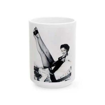 Kathryn Grant #131 (Vintage Female Icon) White Coffee Mug 15oz - Go Mug Yourself