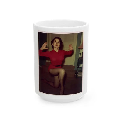 Kathryn Grant #132 (Vintage Female Icon) White Coffee Mug 15oz - Go Mug Yourself