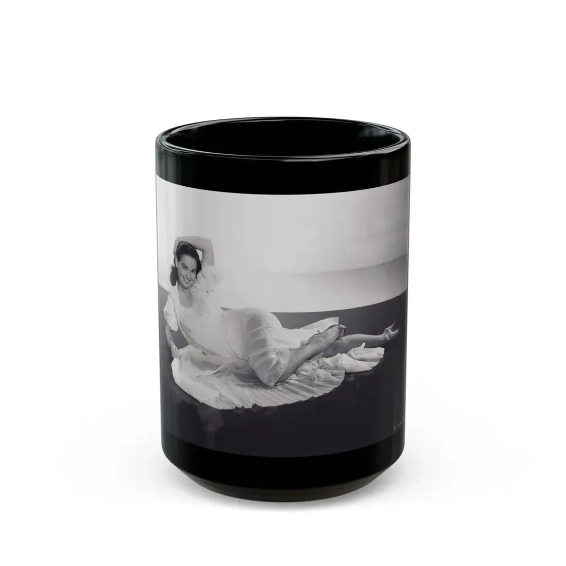 Kathryn Grant #133 (Vintage Female Icon) Black Coffee Mug 15oz - Go Mug Yourself