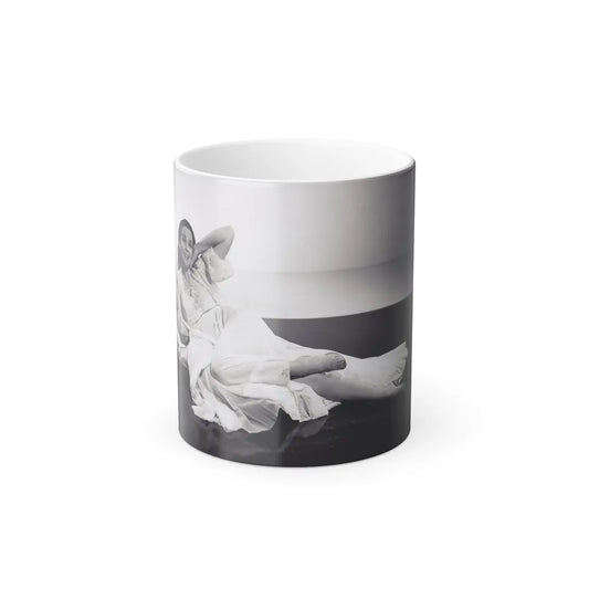 Kathryn Grant #135 (version 2 - B&W download) (Vintage Female Icons) Color Changing Mug 11oz-11oz-Go Mug Yourself