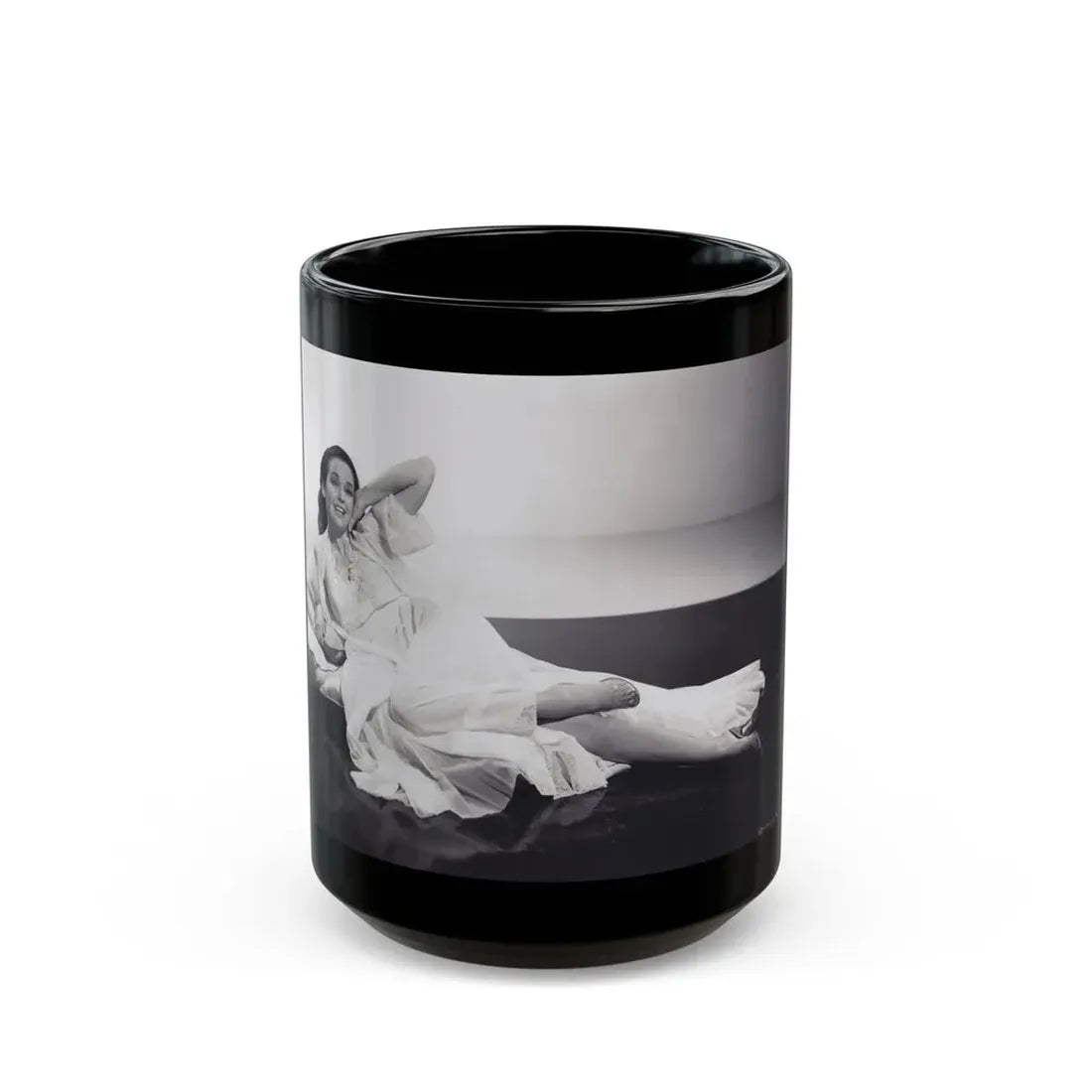 Kathryn Grant #135 (Vintage Female Icon) Black Coffee Mug 15oz - Go Mug Yourself