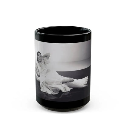 Kathryn Grant #135 (Vintage Female Icon) Black Coffee Mug 15oz - Go Mug Yourself