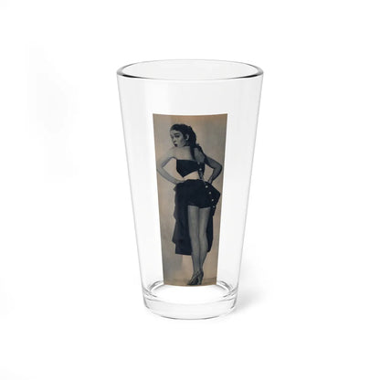 Kathryn Grant #140 - Reverse side of cover 1 Page of Full Body B&W Pin-Up from Piccolo Dutch Movie Star Mag. 12-19-1954 (Vintage Female Icon) Pint Glass 16oz 16oz - Go Mug Yourself