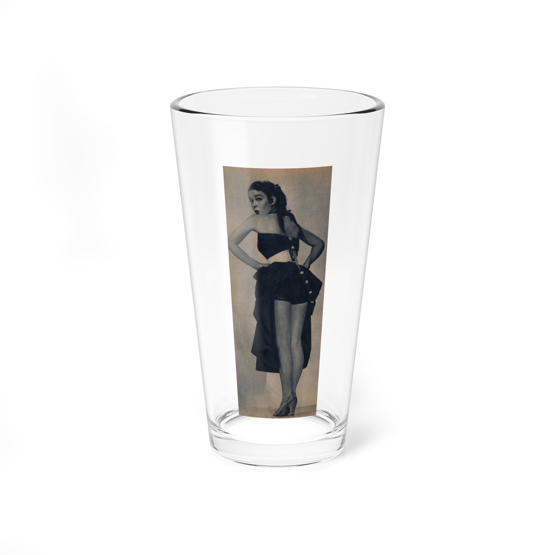 Kathryn Grant #140 - Reverse side of cover 1 Page of Full Body B&W Pin-Up from Piccolo Dutch Movie Star Mag. 12-19-1954 (Vintage Female Icon) Pint Glass 16oz-16oz-Go Mug Yourself