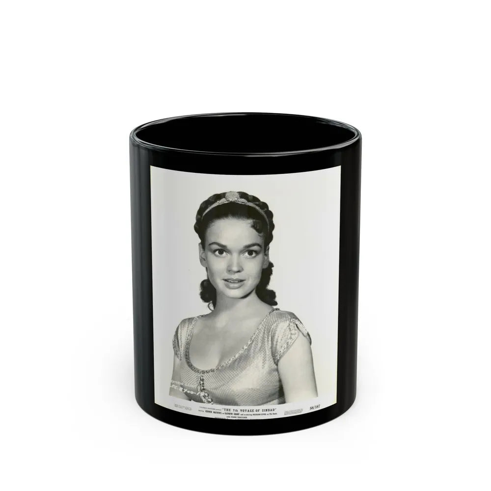 Kathryn Grant #17 (Vintage Female Icon) Black Coffee Mug-11oz-Go Mug Yourself