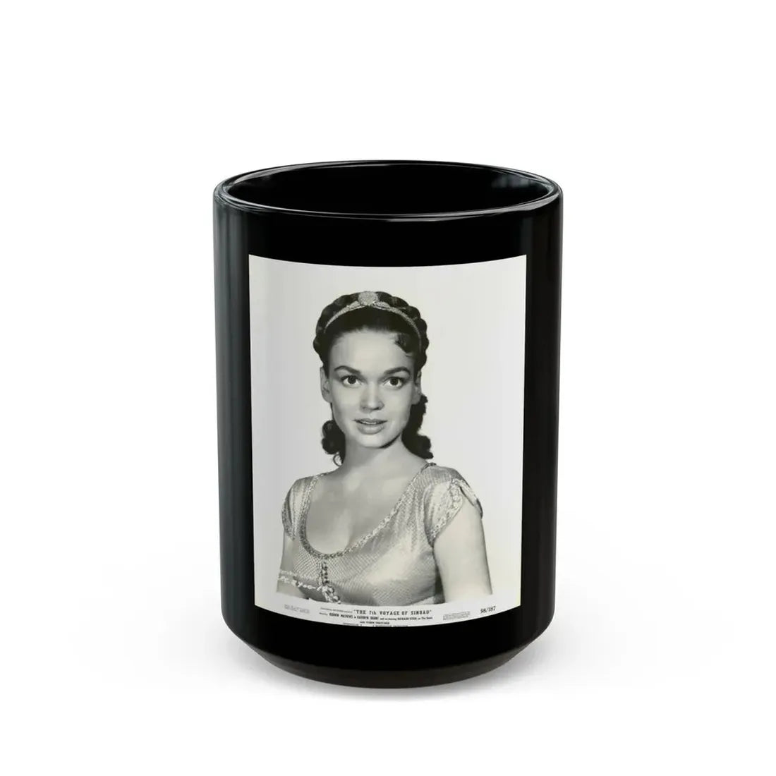 Kathryn Grant #17 (Vintage Female Icon) Black Coffee Mug 15oz - Go Mug Yourself