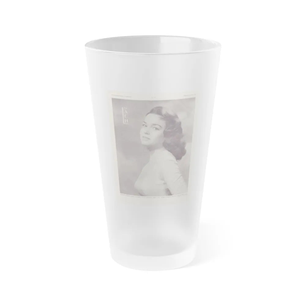 Kathryn Grant #21 (Vintage Female Icon) Frosted Pint Glass 16oz-16oz-Frosted-Go Mug Yourself