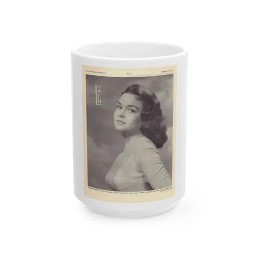 Kathryn Grant #21 (Vintage Female Icon) White Coffee Mug 15oz - Go Mug Yourself