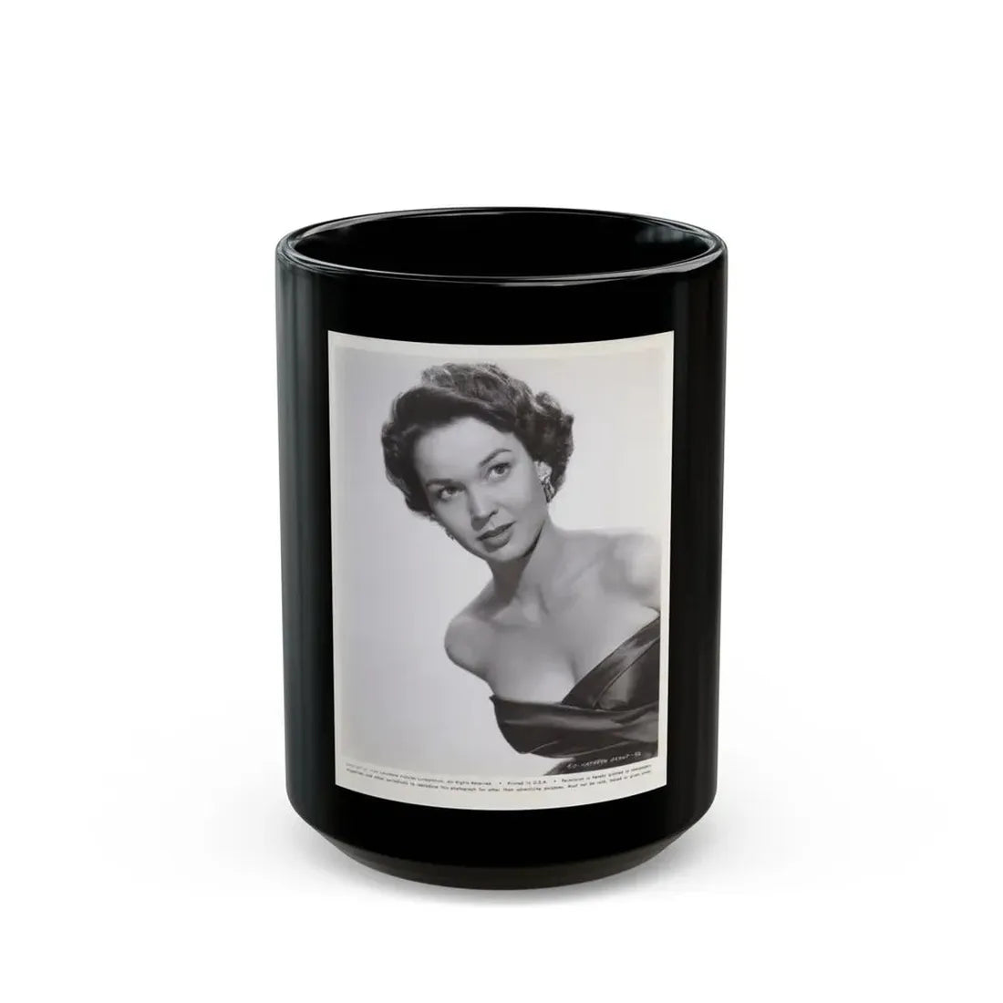 Kathryn Grant #30 (Vintage Female Icon) Black Coffee Mug 15oz - Go Mug Yourself