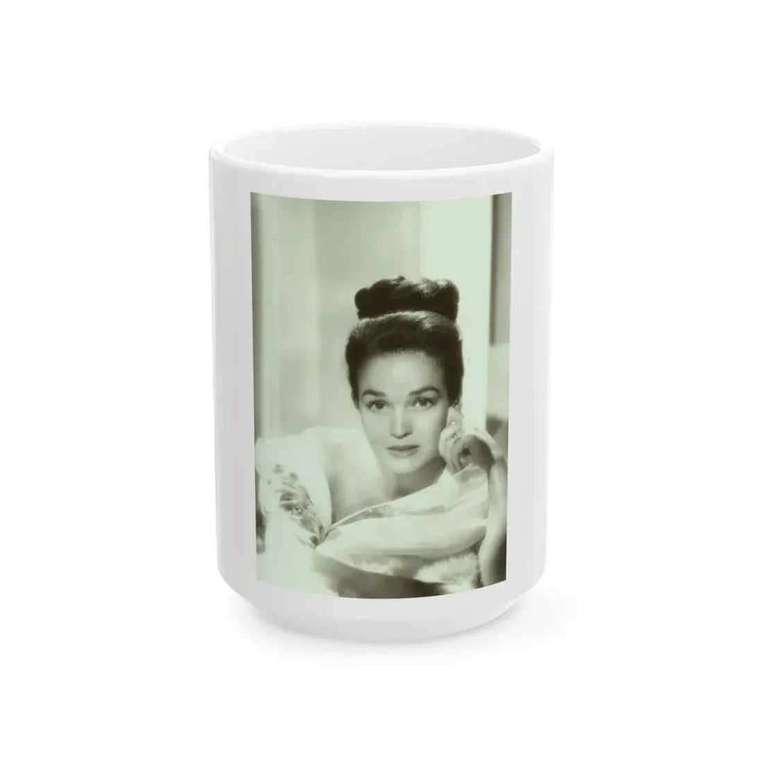 Kathryn Grant #32 (Vintage Female Icon) White Coffee Mug 15oz - Go Mug Yourself