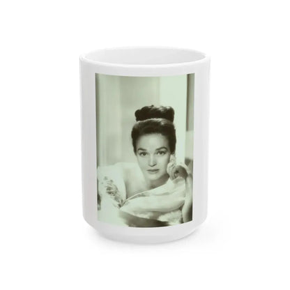 Kathryn Grant #32 (Vintage Female Icon) White Coffee Mug 15oz - Go Mug Yourself