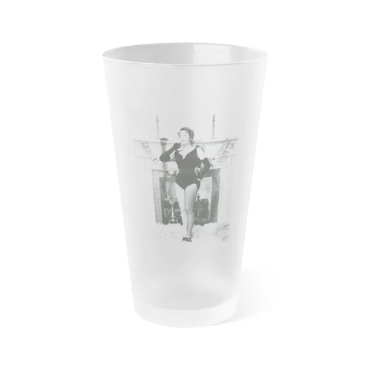 Kathryn Grant #42 (Vintage Female Icon) Frosted Pint Glass 16oz-16oz-Frosted-Go Mug Yourself