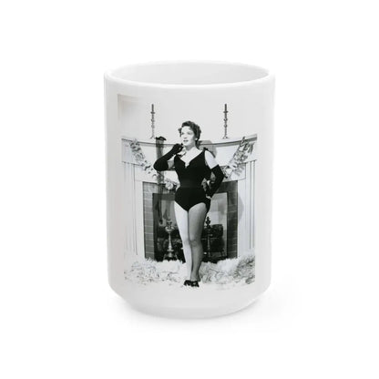 Kathryn Grant #42 (Vintage Female Icon) White Coffee Mug 15oz - Go Mug Yourself