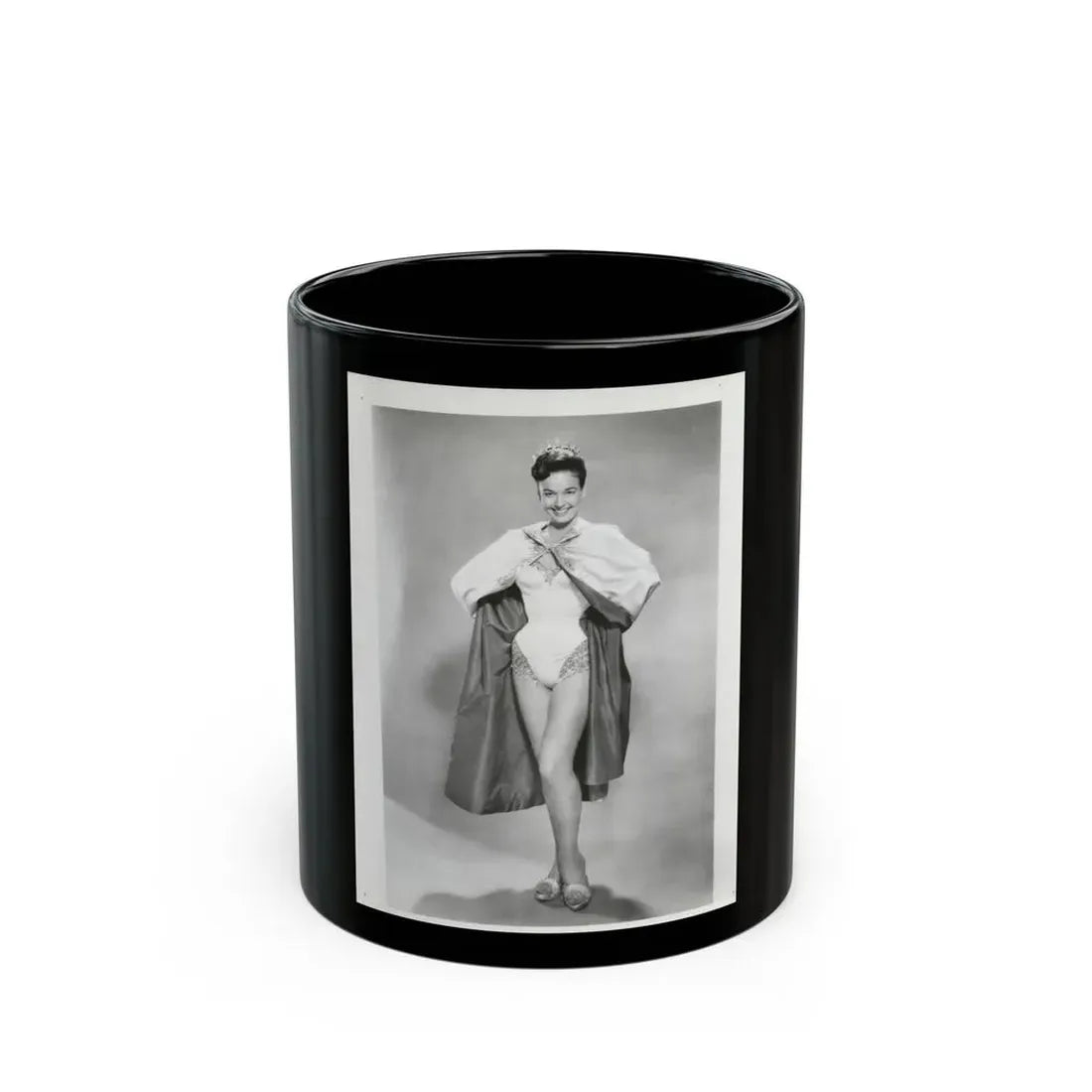Kathryn Grant #62 (Vintage Female Icon) Black Coffee Mug 11oz - Go Mug Yourself