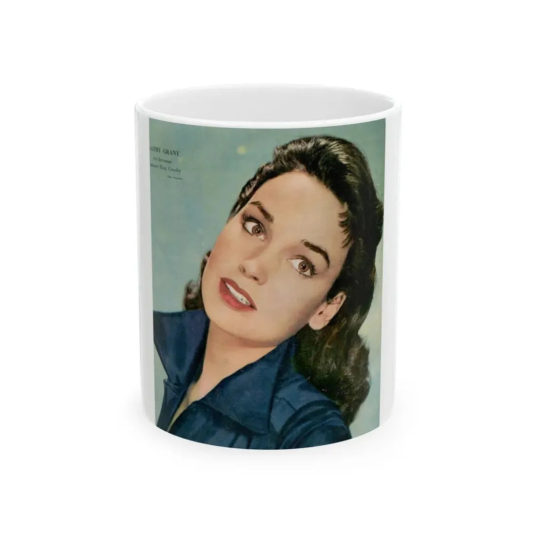 Kathryn Grant #63 (Vintage Female Icon) White Coffee Mug 11oz - Go Mug Yourself