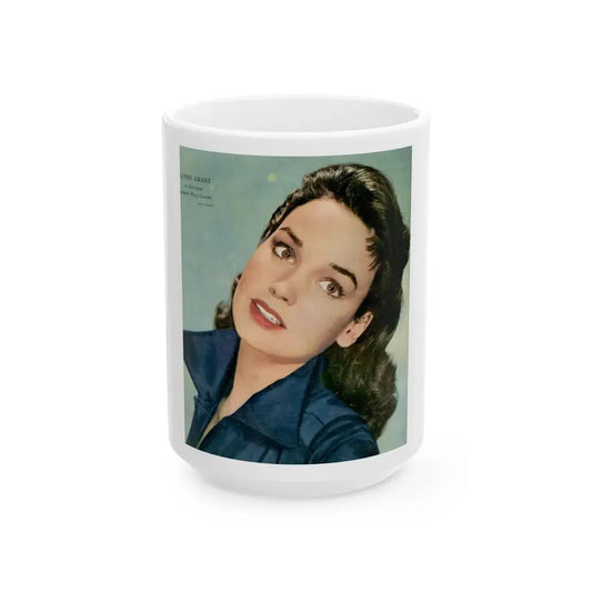 Kathryn Grant #63 (Vintage Female Icon) White Coffee Mug 15oz - Go Mug Yourself