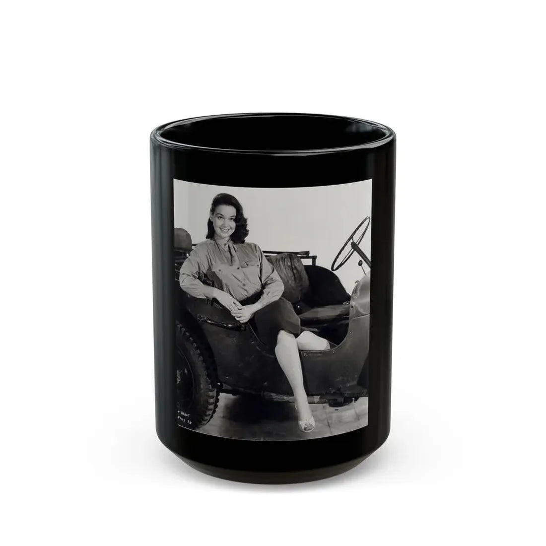 Kathryn Grant #67 (Vintage Female Icon) Black Coffee Mug 15oz - Go Mug Yourself