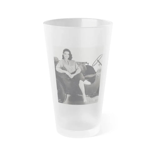 Kathryn Grant #67 (Vintage Female Icon) Frosted Pint Glass 16oz 16oz Frosted - Go Mug Yourself