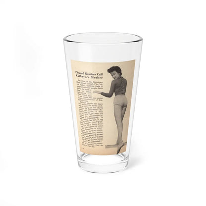 Kathryn Grant #89 - Pages 34 Featuring, 1 B&W Photo & Article from People Today Pocket Mag. 12-15-54 (Vintage Female Icon) Pint Glass 16oz 16oz - Go Mug Yourself