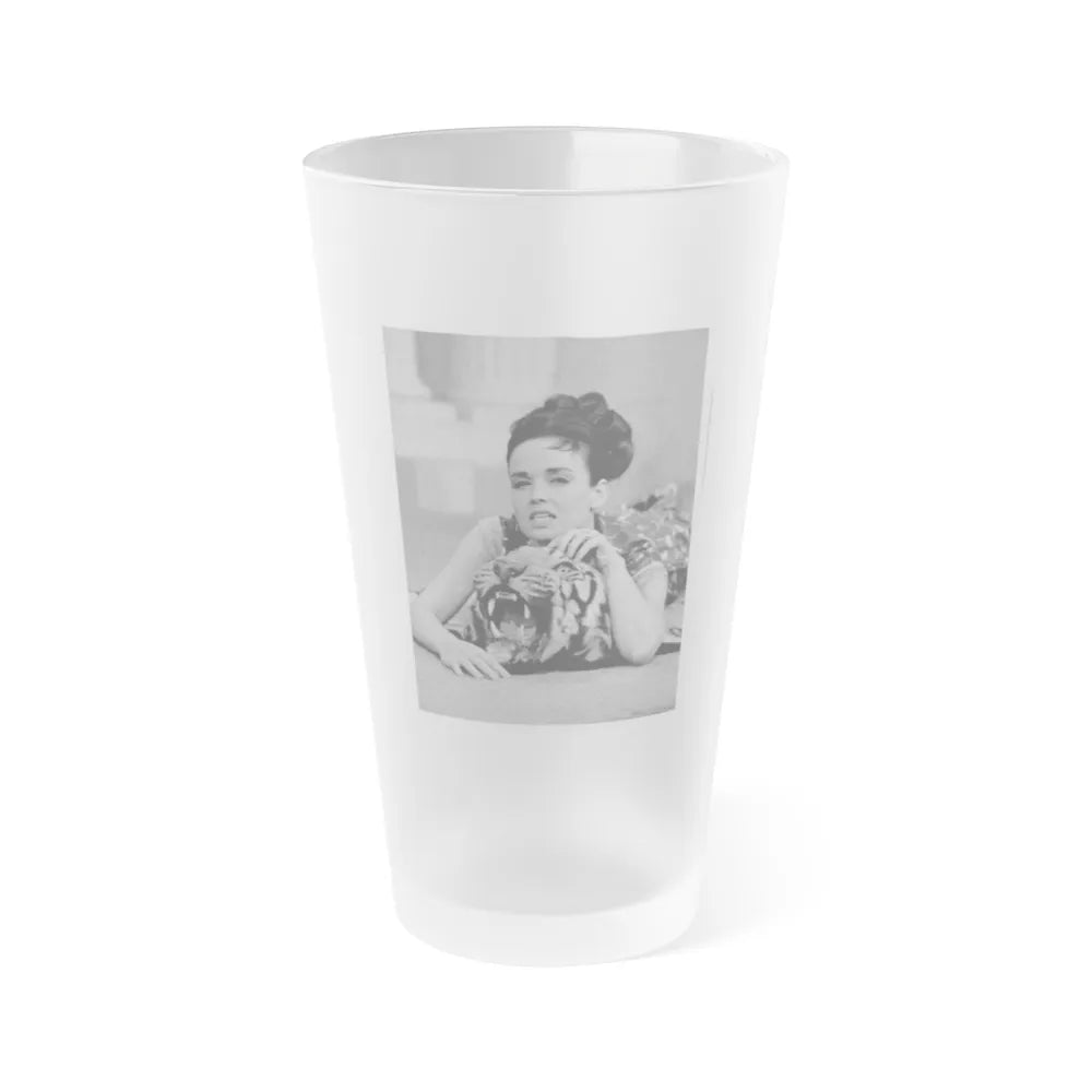 Kathryn Grant #93 (Vintage Female Icon) Frosted Pint Glass 16oz-16oz-Frosted-Go Mug Yourself