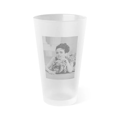 Kathryn Grant #93 (Vintage Female Icon) Frosted Pint Glass 16oz-16oz-Frosted-Go Mug Yourself