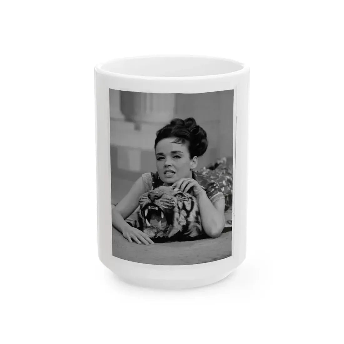 Kathryn Grant #93 (Vintage Female Icon) White Coffee Mug 15oz - Go Mug Yourself