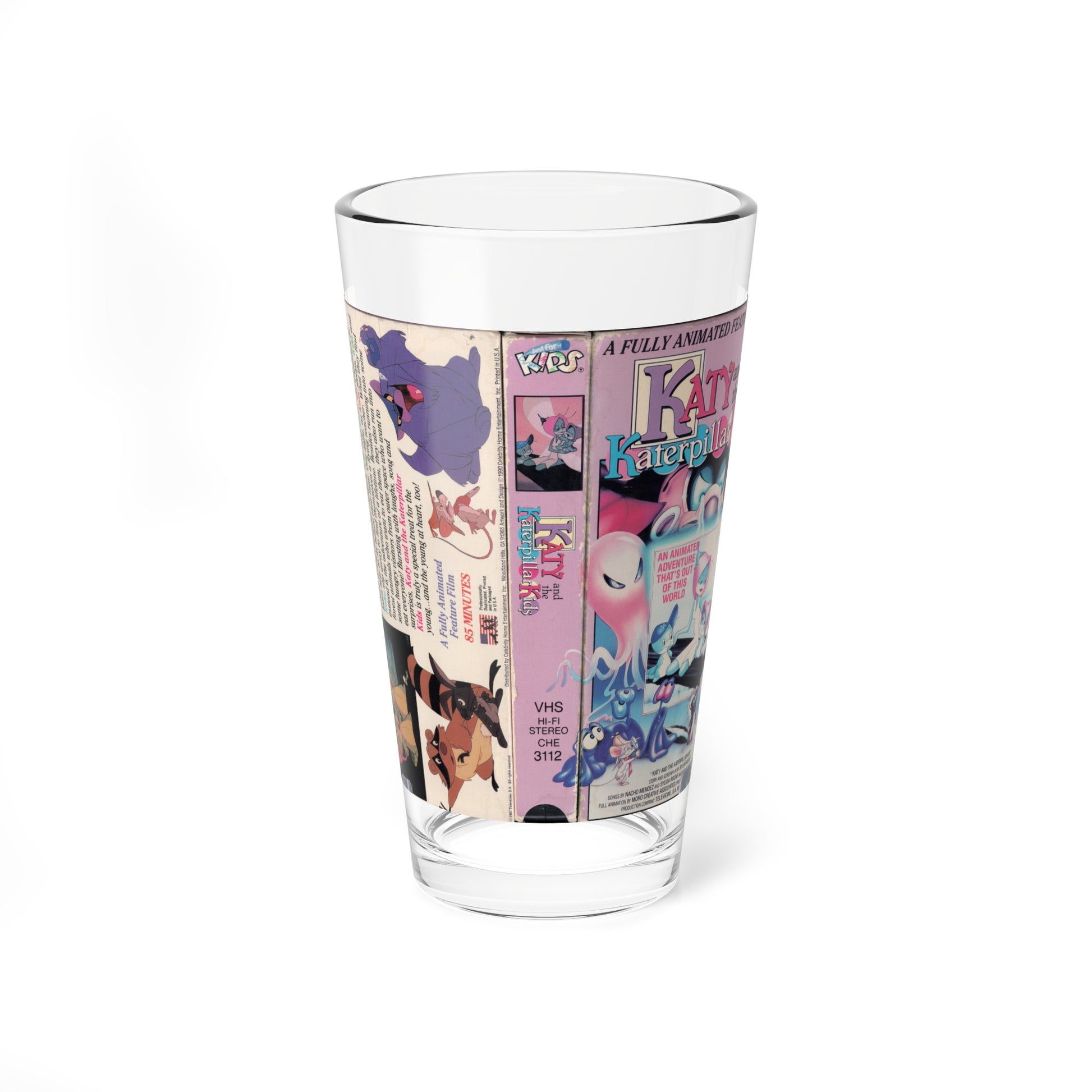 KATY AND THE KATERPILLAR KIDS (VHS COVER) Pint Glass 16oz-16oz-Go Mug Yourself