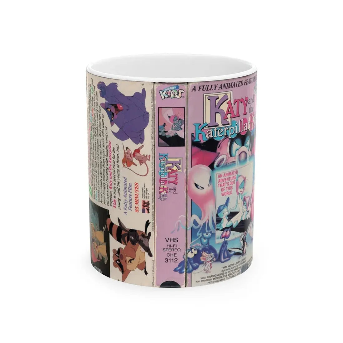 KATY AND THE KATERPILLAR KIDS (VHS COVER) - White Coffee Mug 11oz - Go Mug Yourself