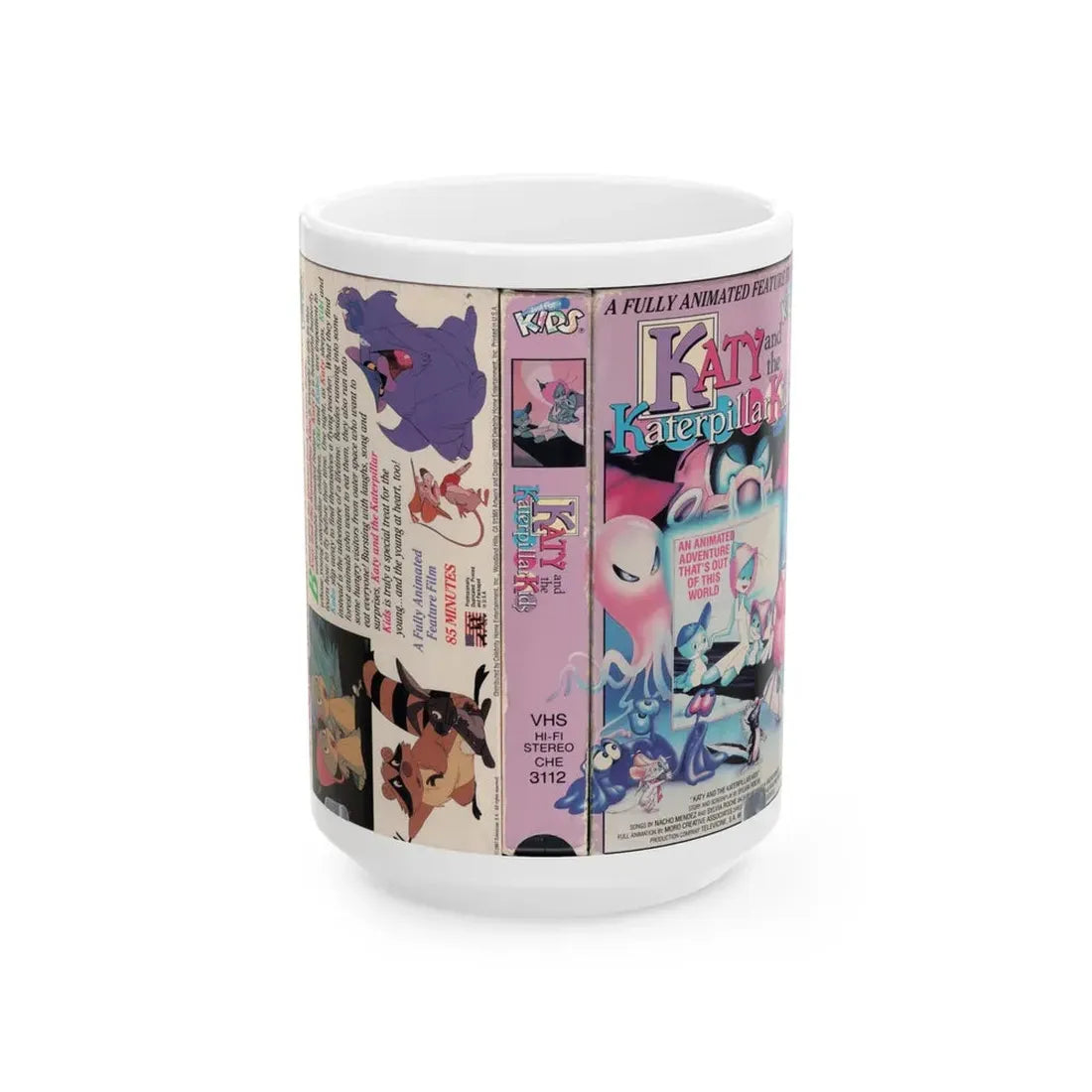 KATY AND THE KATERPILLAR KIDS (VHS COVER) - White Coffee Mug 15oz - Go Mug Yourself