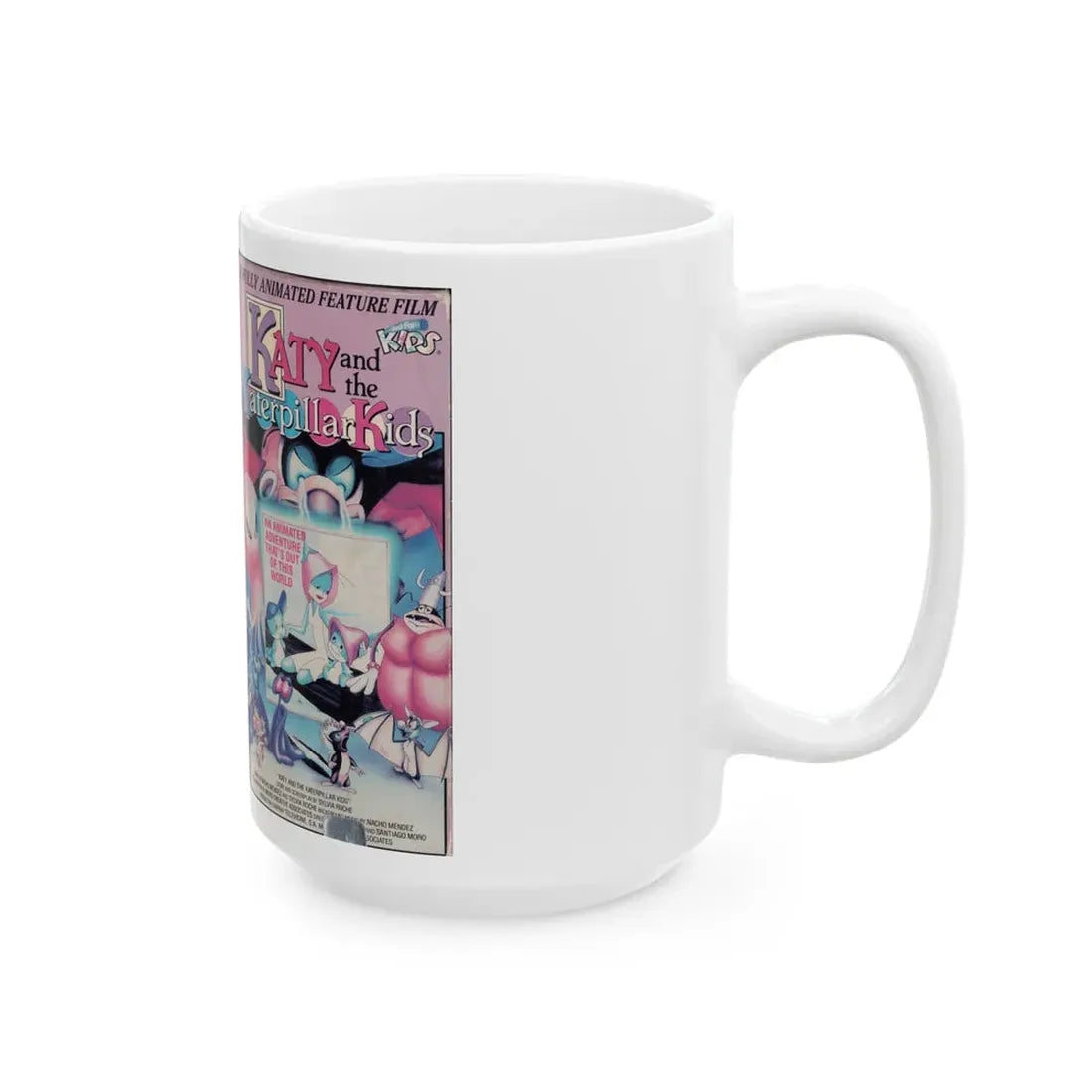 KATY AND THE KATERPILLAR KIDS (VHS COVER) - White Coffee Mug - Go Mug Yourself