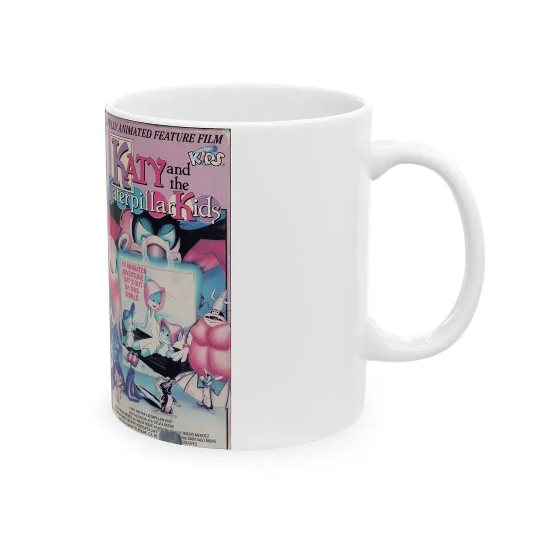 KATY AND THE KATERPILLAR KIDS (VHS COVER) - White Coffee Mug - Go Mug Yourself