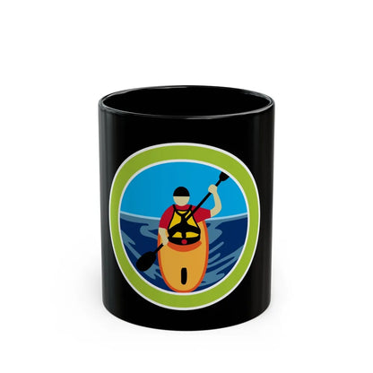 Kayaking (Boy Scout Merit Badge) Black Coffee Mug-11oz-Go Mug Yourself