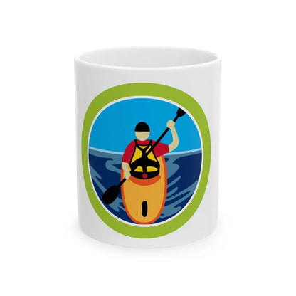 Kayaking (Boy Scout Merit Badge) White Coffee Mug-11oz-Go Mug Yourself