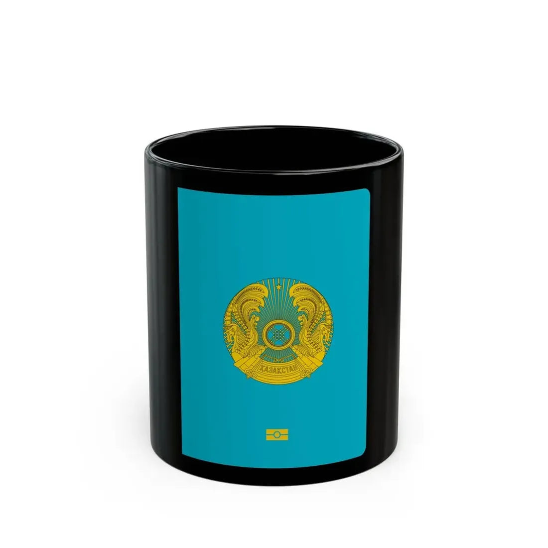 Kazakh Passport - Black Coffee Mug 11oz - Go Mug Yourself