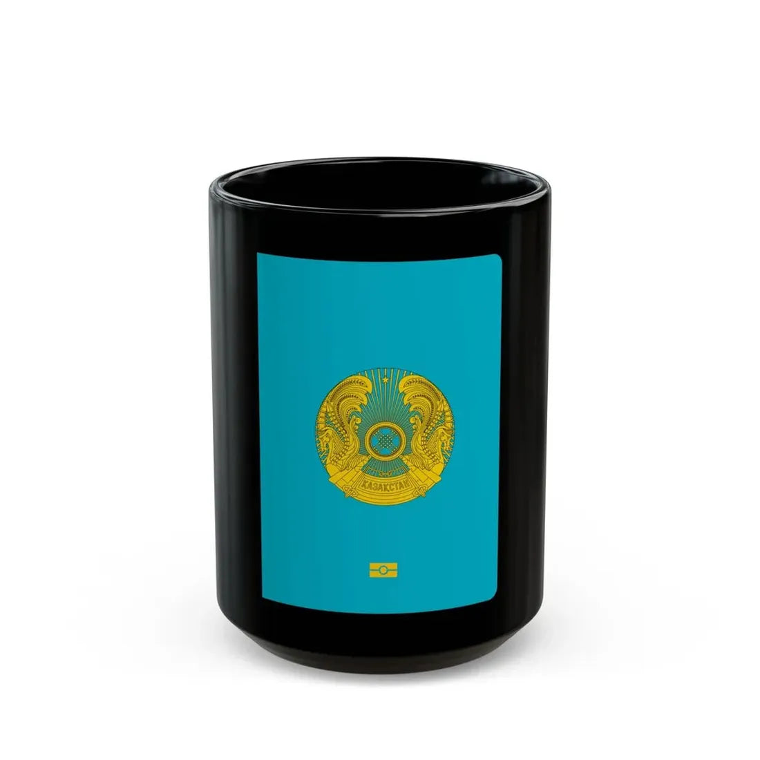 Kazakh Passport - Black Coffee Mug 15oz - Go Mug Yourself