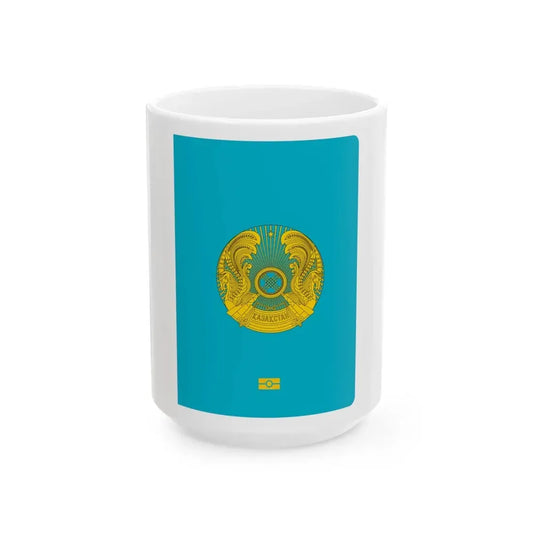 Kazakh Passport - White Coffee Mug 15oz - Go Mug Yourself