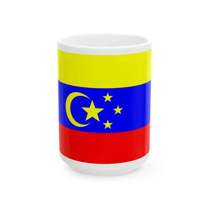 Kazakhstan 1991 Flag Proposal 3 (Kazakhstan) White Coffee Mug 15oz - Go Mug Yourself